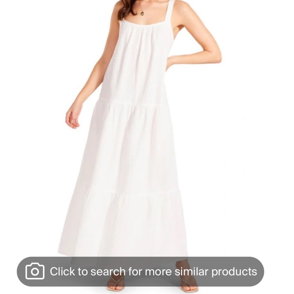 NWT BB Dakota White Textured Sleeveless Dress